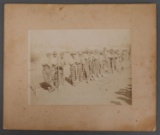 PHOTOGRAPH OF A CHAIN GANG WITH INSCRIPTION