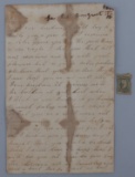 CONFEDERATE LETTER W CSA STAMP HUNTING NEGROES