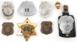 LOT OF 8 COLLECTION OF VARIOUS BADGES WELLS FARGO