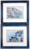 LOT OF 2 HOWARD BEHRENS FRAMED ITALIAN PRINTS
