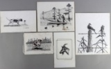 LOT 5 J. LIVINGSTON WILDLIFE ARTIST ORIG DRAWINGS