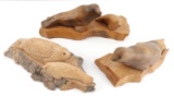 LOT OF 3 THREE ALASKAN NATIVE SEAL CARVINGS