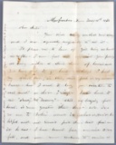 1863 CIVIL WAR MURFEESBORO TN UNION LETTER HOME