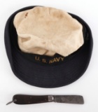 WWII US NAVY WAVES CAP & USCG COAST GUARD KNIFE