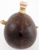 CARVED COCONUT & BONE CANTEEN FLASK