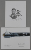 WWII GERMAN HAJO HERMANN & RUDOLF OPITZ SIGNATURES