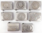 LOT OF 8 WWII GERMAN THIRD REICH BELT BUCKLES