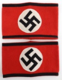LOT OF 2 WWII GERMAN REICH ALLGEMEINE SS ARMBANDS