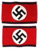 LOT OF 2 WWII GERMAN REICH ALLGEMEINE SS ARMBANDS