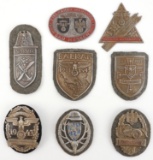 LOT OF 8 WWII GERMAN THIRD REICH SHIELDS