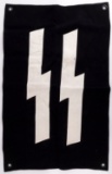 WWII GERMAN THIRD REICH SS RUNES BANNER