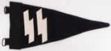 WWII GERMAN THIRD REICH SS PENNANT RZM