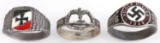 LOT 3 WWII GERMAN THIRD REICH ADOLF HITLER RINGS