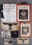 LOT OF WWII GERMAN TOTENKOPF PATCH WHISTLE