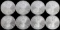 LOT OF 8 2009 1 OZT SILVER AMERICAN EAGLE COINS
