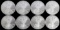 LOT OF 8 2009 1 OZT SILVER AMERICAN EAGLE COINS