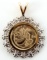 10KT YELLOW GOLD PENDANT WITH YUAN COIN COPY