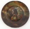 REDHAWK OGLALA LAKOTA HAND PAINTED DRESDEN PLATE