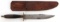 BULL HORN GRIP BOWIE KNIFE SIGNED T. GOMEZ MEXICO