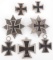 LOT OF 7 WWII GERMAN THIRD REICH IRON CROSSES