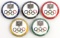 5 WWII GERMAN THIRD REICH BERLIN OLYMPIC BADGE LOT