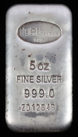 5 OUNCE .999 FINE SILVER BULLION BAR
