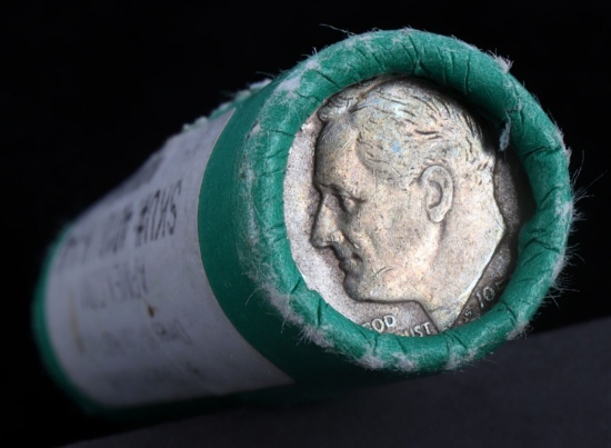 SEALED ROLL OF 50 90% SILVER ROOSEVELT DIME LOT