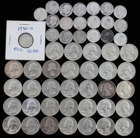 90% SILVER U.S. COIN LOT MIX $10 FACE VALUE