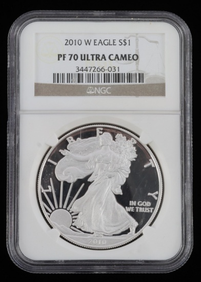 2010 W AMERICAN EAGLE NGC PG 70 ULTRA CAMEO COIN