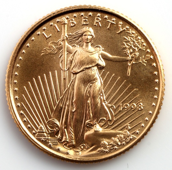 1998 GOLD 1/10 OZT OUNCE AMERICAN EAGLE BU COIN