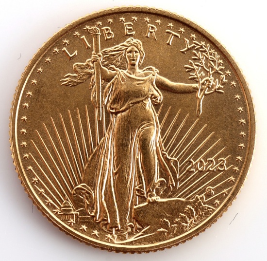 2023 GOLD 1/10 OZT OUNCE AMERICAN EAGLE BU COIN