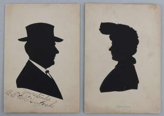 PAIR OF 1903 DATED ST. LOUIS SILHOUETTE DRAWINGS