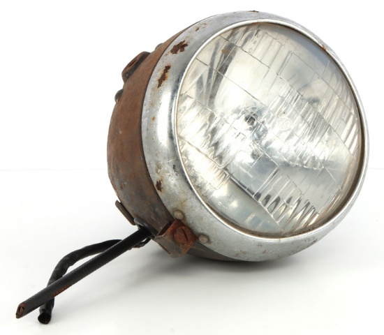 1969 GE MOTORCYCLE HEADLIGHT W SPEEDOMETER