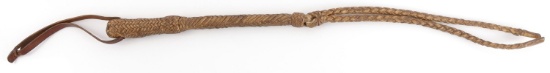 TWO-TAILED BRAIDED RAWHIDE QUIRT