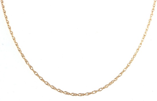 10KT YELLOW GOLD DELICATE ROPE CHAIN NECKLACE