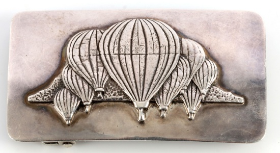GL STUDIO STERLING SILVER BALLOON BELT BUCKLE