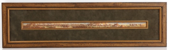 MINIATURE WAGON TRAIN PAINTING BY RUSS VICKERS