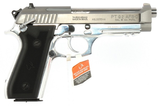TAURUS PT92 STAINLESS STEEL 9MM DA/SA PISTOL NIB
