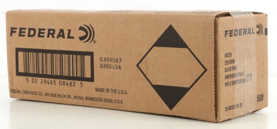 500 RDS .223 REM 55GR FMJ FC AMERICAN EAGLE AMMO