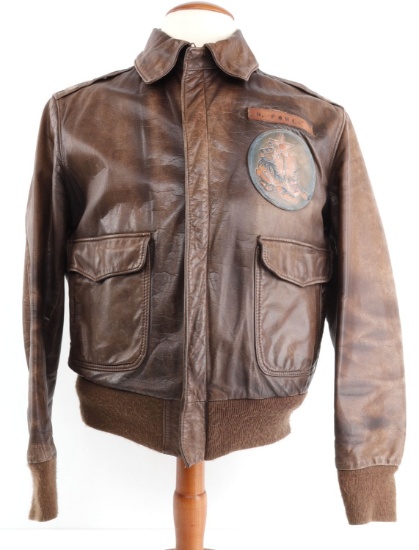 WWII NAMED FLYING TIGERS BLOOD CHIT A-2 JACKET