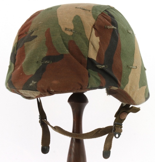 EARLY USGI PASGT HELMET WITH CAMO COVER