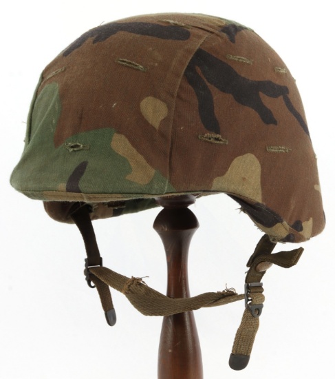 EARLY USGI PASGT HELMET WITH CAMO COVER