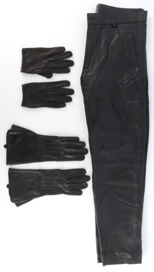 WWII GERMAN OFFICER STYLED LEATHER PANTS & GLOVES