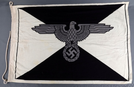 WWII GERMAN THIRD REICH VEHICLE COMMAND FLAG