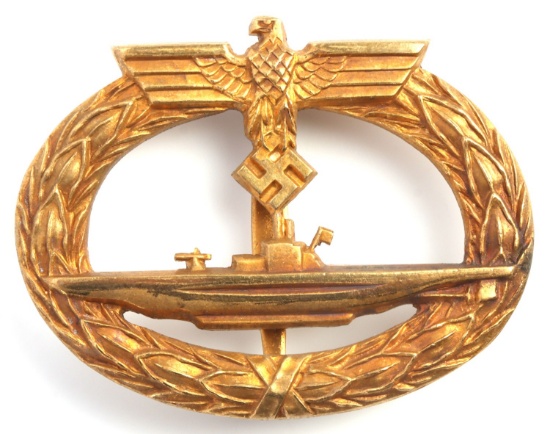 WWII GERMAN KRIEGSMARINE U BOAT BADGE