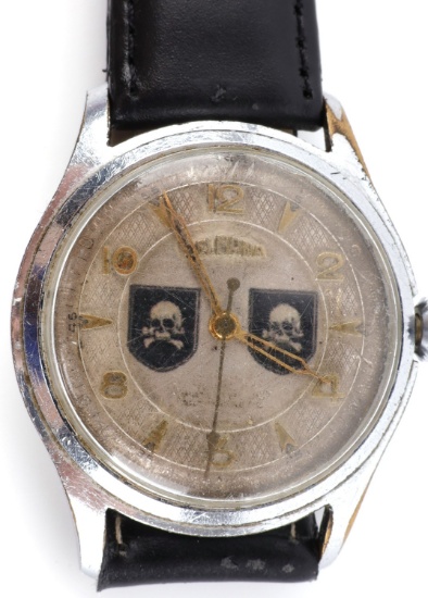 WWII GERMAN THIRD REICH TOTENKOPF WRIST WATCH