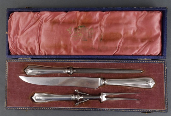 WWII GERMAN GOERING MEAT CARVING SET FAMILY CREST