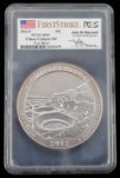 2012 25C 5 OUNCE SILVER COIN PCGS FIRST STRIKE