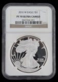 2010 W AMERICAN EAGLE NGC PG 70 ULTRA CAMEO COIN