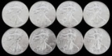 2021 8 SILVER AMERICAN EAGLE .999 FINE 1 OZT COINS